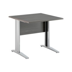 Scrivania lineare Easy - 80 x 80 x 72 cm - Frassino toscano/grigio cromato