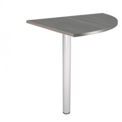 Raccordo angolare 90° per scrivanie Easy - 80 x 80 cm - frassino toscano/grigio cromato