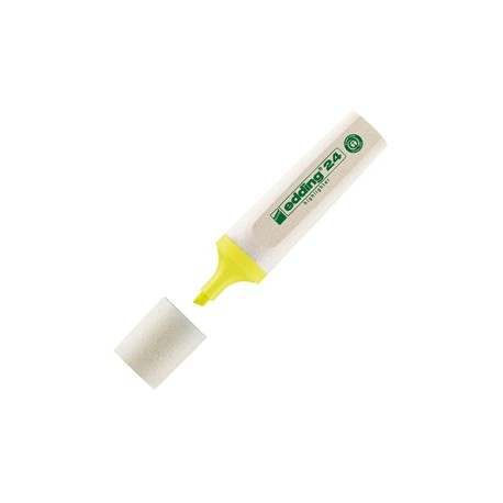 Evidenziatore 24 EcoLine - punta a scalpello - tratto da 2,0-5,0mm  - giallo - Edding