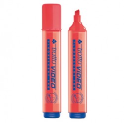 Evidenziatore Tratto Video  - punta a scalpello - tratto da 1,0-5,0mm - rosso - Tratto