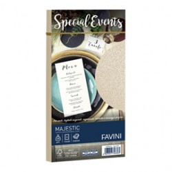 Busta Special Events metal - 110 x 220 mm - 120 gr - sabbia - Favini - conf. 10 buste