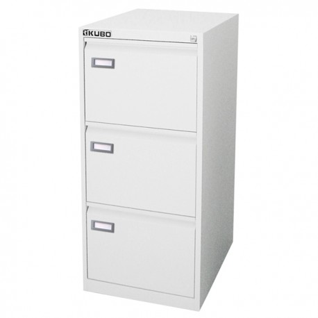 Classificatore Kubo - per cartelle sospese - 3 cassetti - 46 x 62 x 101 cm - bianco - Bertesi