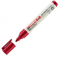 Marcatore permanente 21 Ecoline - punta conica -  da 1,5 a 3 mm - rosso - Edding