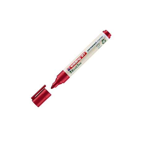 Marcatore permanente 21 Ecoline - punta conica -  da 1,5 a 3 mm - rosso - Edding