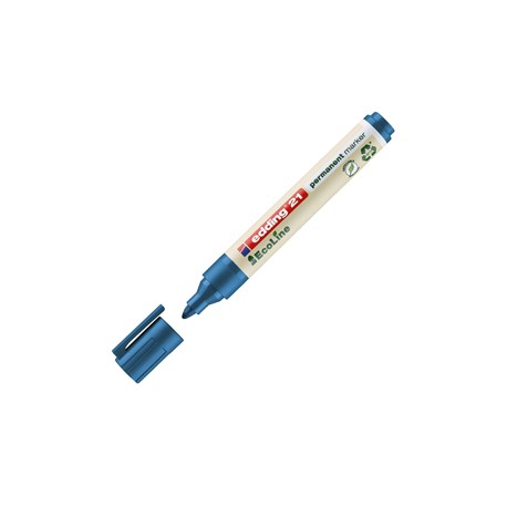 Marcatore permanente 21 Ecoline - punta conica -  da 1,5 a 3 mm - blu - Edding