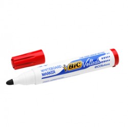 Marcatore Whiteboard Marker Velleda 1701 Recycled Bic  - punta tonda 1,5mm - rosso - Bic