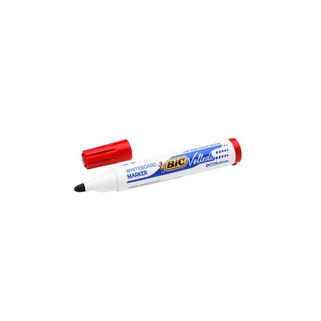 Pennarello per lavagna cancellabile Whiteboard Marker Velleda 1701 Recycled BIC  - punta tonda 1,5mm - rosso - Bic