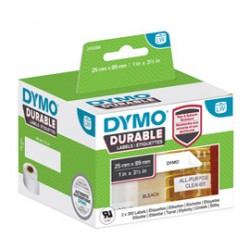 Rotolo 350 etichette LW Durable 1933081 - 25 x 89 mm - PP - bianco - Dymo - conf. 2 rotoli
