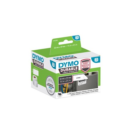 Rotolo 800 etichette LW Durable 1933084 - 57 x 32 mm - PP - bianco - Dymo