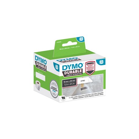 Rotolo 450 etichette LW Durable 1933085 - 19 x 64 mm - PP - bianco - Dymo - conf. 2 rotoli
