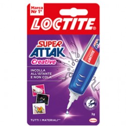 Colla Super Attak Creative - 3 gr - trasparente - Loctite