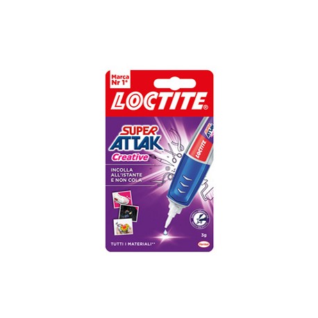 Colla Super Attak Creative - 3 gr - trasparente - Loctite