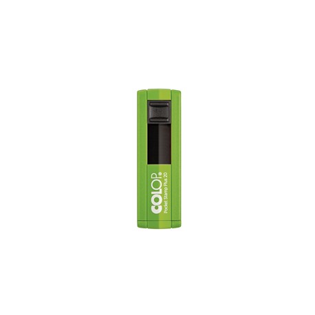 Timbro Pocket Stamp Plus 20 - 14 x 38 mm - 4 righe - autoinchiostrante - verde - Colop