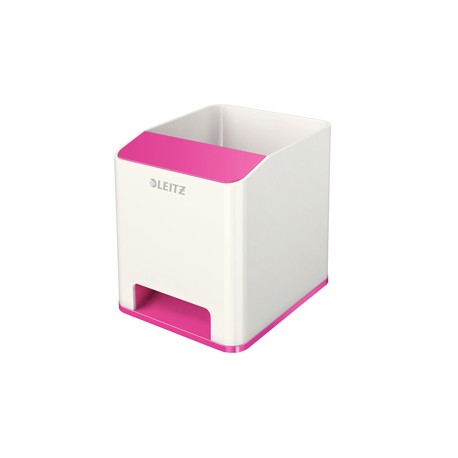 Portapenne con amplificatore WOW - 9x10x10 cm - fucsia - Leitz