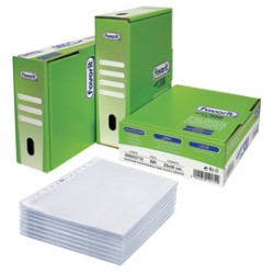 Buste forate La 500 - Linear - liscio - 22 x 30 cm - trasparente - Favorit - conf. 500 pezzi