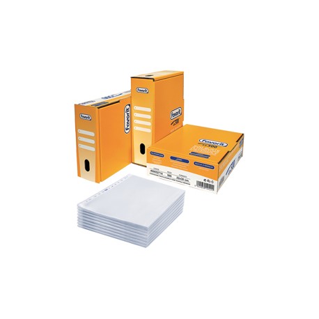 Buste forate La 500 - Linear - buccia - 22 x 30 cm - trasparente - Favorit - conf. 500 pezzi