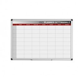 Planner magnetico settimanale - 90 x 60 cm - silver - Bi-Office