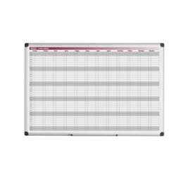 Planner magnetico annuale - 90 x 60 cm - silver - Bi-Office