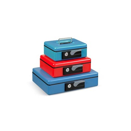 Cassetta portavalori Deluxe - 19,7 x 15,4 x 8 cm - blu - Iternet