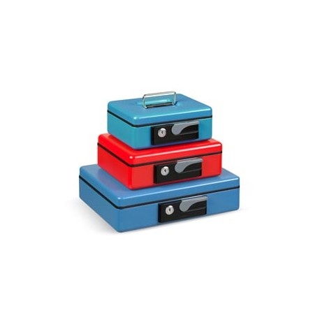 Cassetta portavalori Deluxe - 23 x 18,5 x 8 cm - blu - Iternet