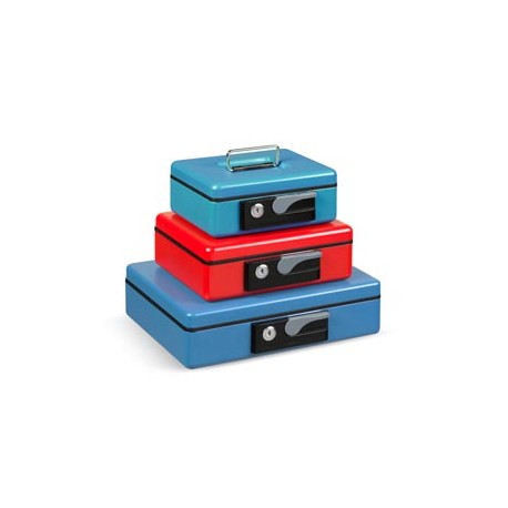 Cassetta portavalori Deluxe - 23 x 18,5 x 8 cm - rosso - Iternet