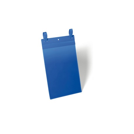 Buste identificative - con fascette di aggancio - A4 verticale - blu - Durable - conf. 50 pezzi