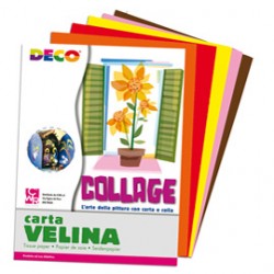 Carta velina - 50 x 76 cm - assortimento 5 colori caldi - Deco - busta 25 fogli