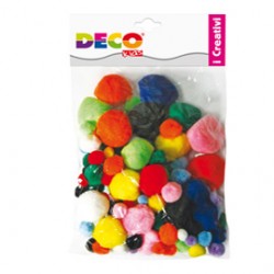 Pompons - colori assortiti - Deco - busta 40 pezzi