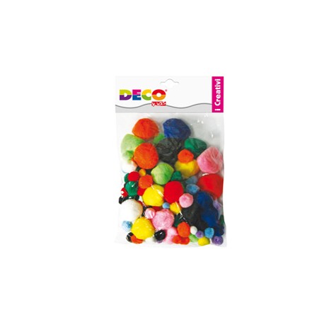 Pompons - colori assortiti - Deco - busta 40 pezzi