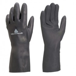 Guanti per protezione chimica VE509 - neoprene floccato cotone - taglia 08/09 - nero - Deltaplus