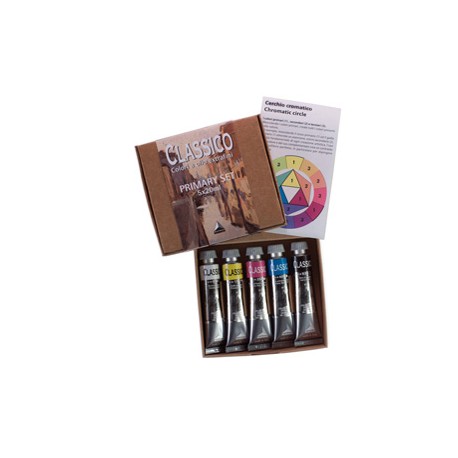 Colori a olio extrafini Primary Set - 20 ml - colori primari (nero, bianco inclusi) - Maimeri - set 5 pezzi