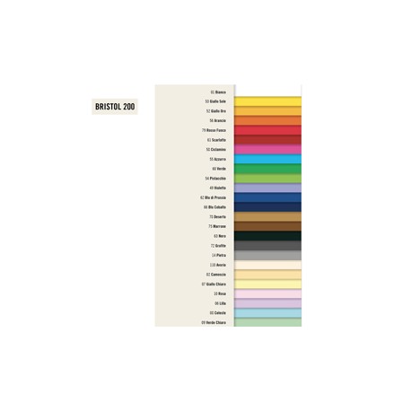 Cartoncino Bristol Color - 50 x 70 cm - 200 gr - marrone 75 - Favini - conf. 25 fogli