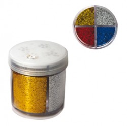 Glitter dispenser grana fine 40ml 4 colori assortiti Cwr