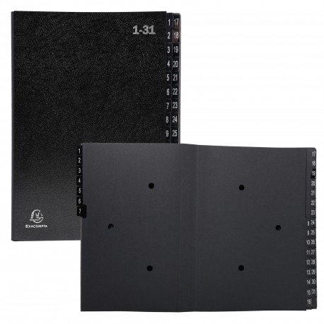 Classificatore numerico 1/31 Ordonator - 25x33 cm - nero - Exacompta