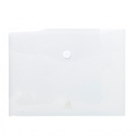 Busta a tasca con chiusura in velcro - PPL - 24 x 32 cm - trasparente - Exacompta