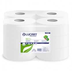 Carta igienica Eco Mini Jumbo - 2 veli - 15 gr - diametro 18 cm - 9,1 cm x 150 mt - Lucart