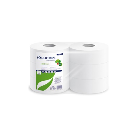 Carta igienica Eco Maxi Jumbo - 2 veli - 16,5 gr - 9,1 cm x 360 mt - diametro 25,5 cm - 360 mt - Lucart