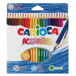 Astuccio 24 matite acquerellabili colori assortiti Carioca