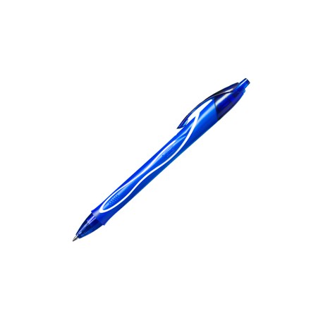 Penna a sfera a scatto Gelocity Quick Dry - punta 0,7mm - blu  - Bic - conf. 12 pezzi