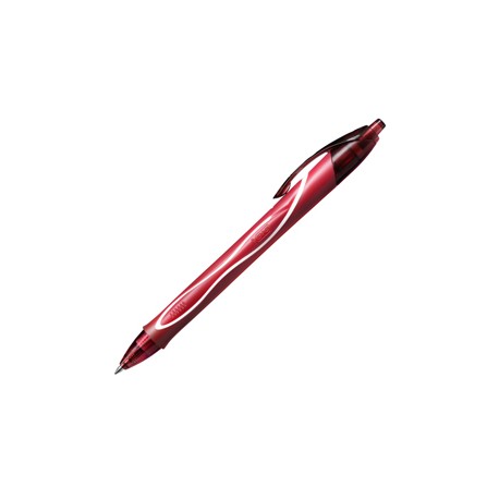 Penna a sfera a scatto Gelocity Quick Dry  - punta 0,7mm - rosso - Bic - conf. 12 pezzi