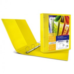 Raccoglitore personalizzabile Myto TI - 22 x 30 cm - 4 anelli a D 17 mm - dorso 2,5 cm - giallo - Sei Rota