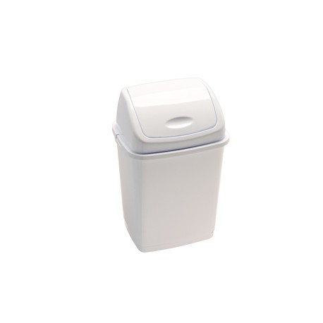 Pattumiera con coperchio basculante Rif Basic - 36x29x55 cm - 35 L - bianco - Medial