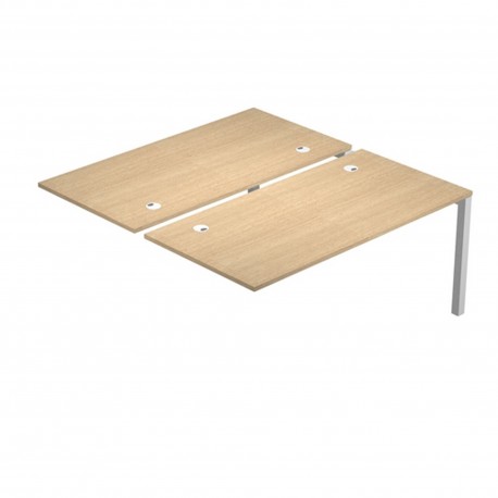 Postazione doppia aggiuntiva per scrivanie Agorà - 160 x 168 x 72,5 cm - rovere