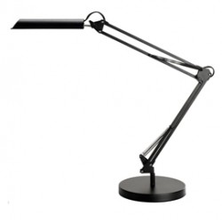 Lampada da tavolo Swingo - a led - con base e morsetto - 44 x 34,5 x 13,5 cm - 10 W - nero - Unilux