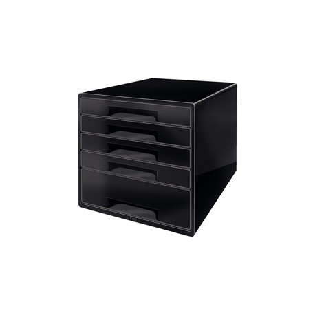 Cassettiera Drawer Cabinet Cube 5 - 28,7 x 27 x 36,3 cm - nero - Leitz