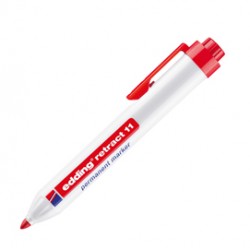 Marcatore permanente a scatto 11 - punta tonda - da 1,5 a 3 mm - rosso - Edding