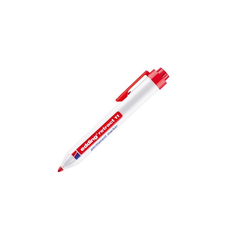 Marcatore permanente a scatto 11 - punta tonda - da 1,5 a 3 mm - rosso - Edding
