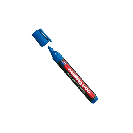 Marcatore permanente 300 - punta conica - da 1,5 a 3 mm - blu - Edding