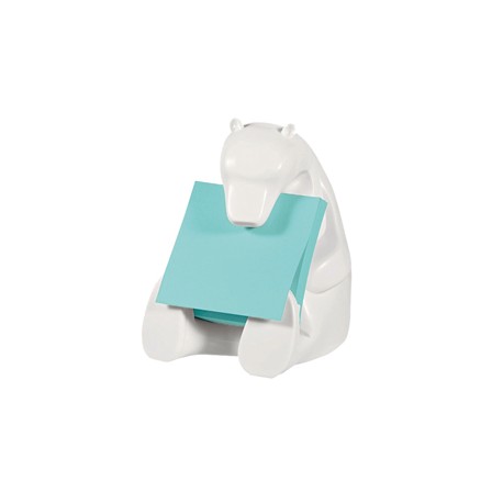 Dispenser orso bianco + ricarica Post it® Super Sticky Z Notes azzurro - BEAR-330 - 76 x 76 mm - 90 fogli - Post it®