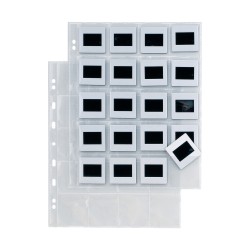 Buste forate Atla F Dia 20 - 22 x 30 cm - PP - porta diapositive 20 spazi 5,5x5,5 cm - liscio - Sei Rota - conf. 10 pezz